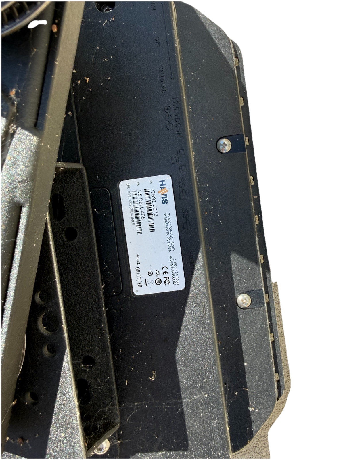Havis DS-DELL-405-3 Vehicle Dock for Dell Latitude Rugged 12"/14" With ARM