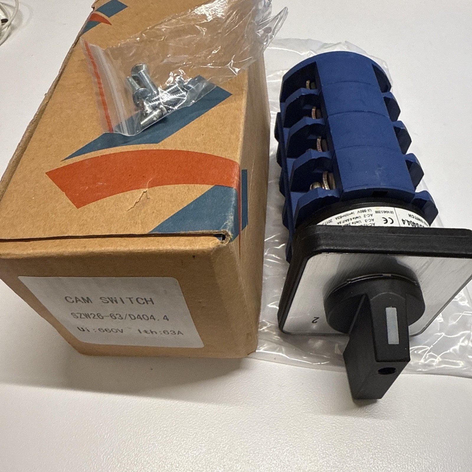 Rotary Cam Changeover Switch SZW26-63/D404.4 AC 660V Ith:63A