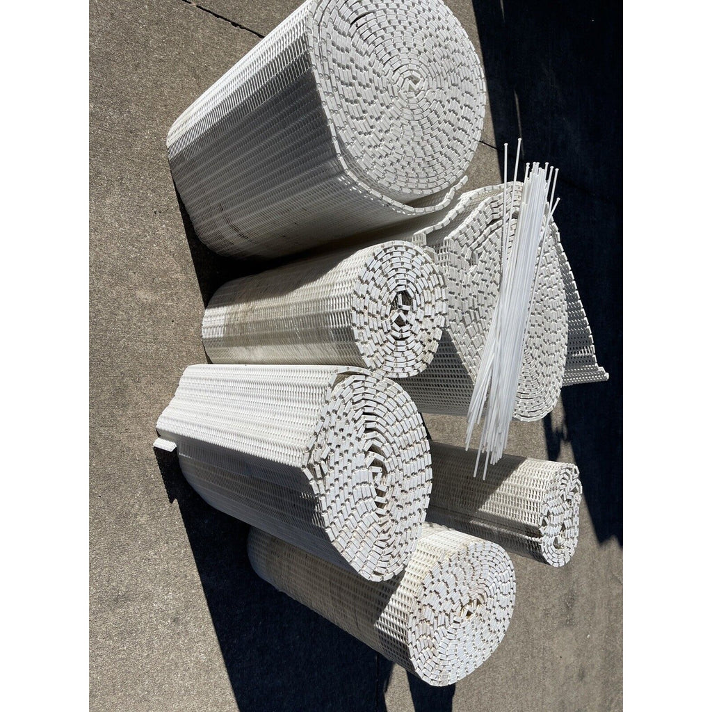 Multiple Conveyor Belts, x 24 in, Incline, Herringbone Pattern. With Pins
