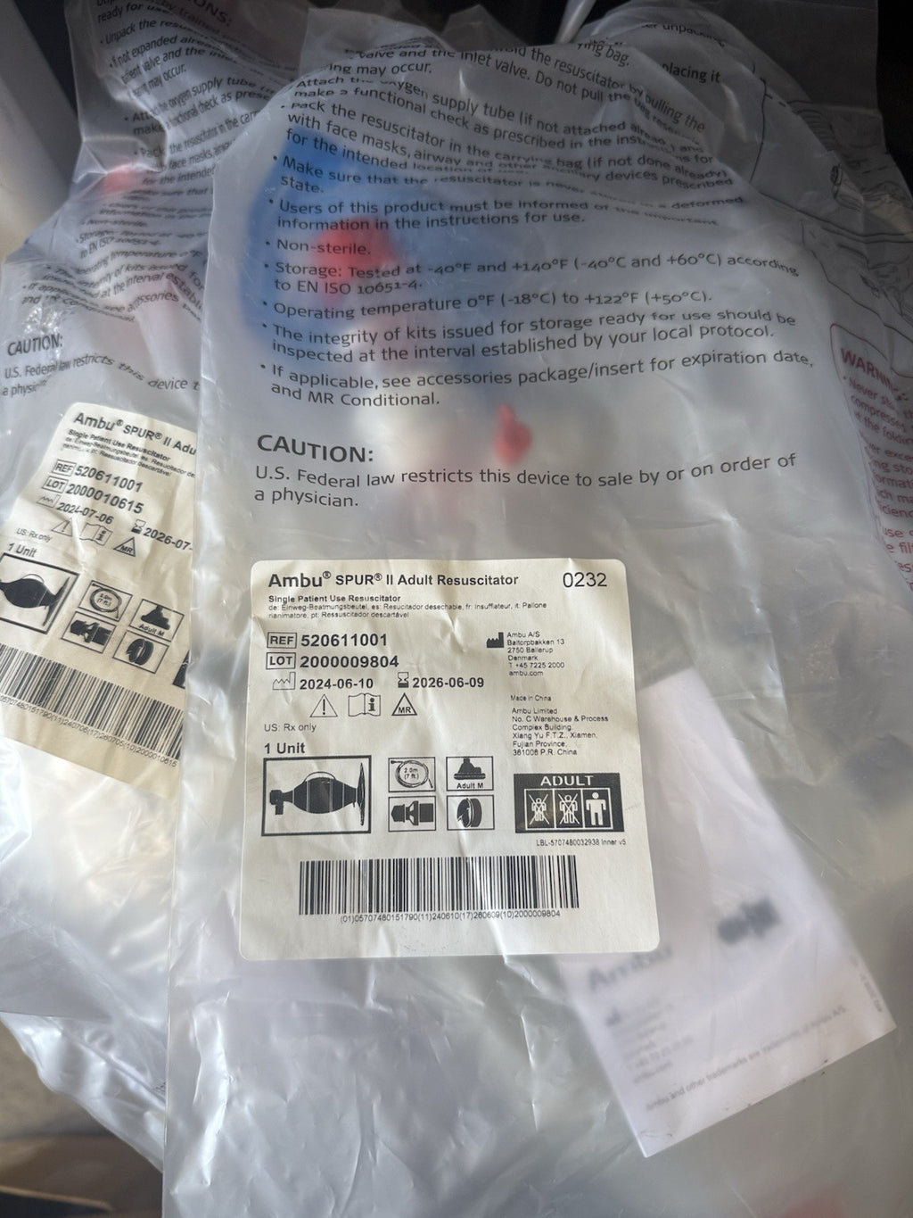 Ambu SPUR II Adult Resucitator - 520611001