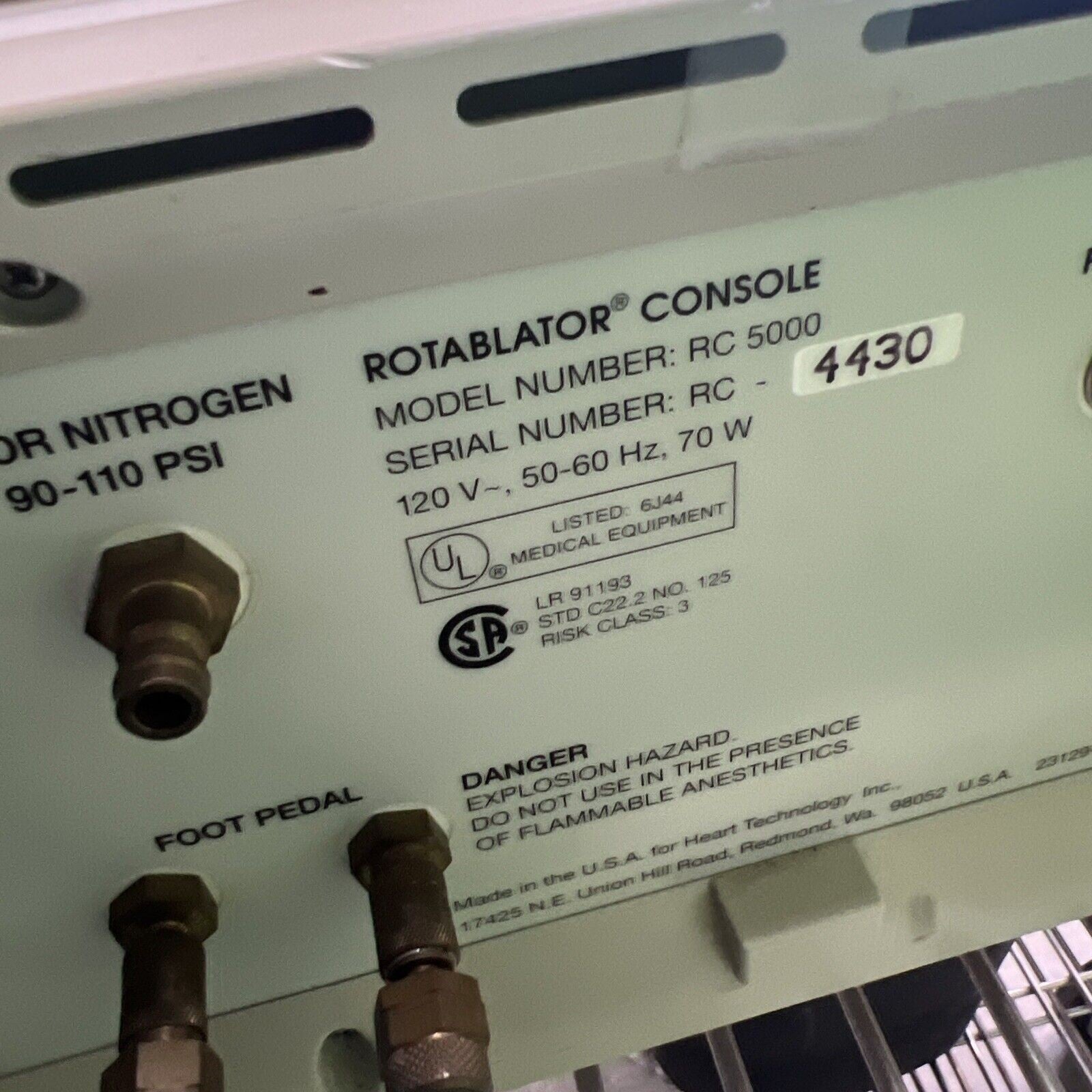 2013 Boston Scientific RC5000 Rotational Angioplasty System W/ Foot-Switch~28566
