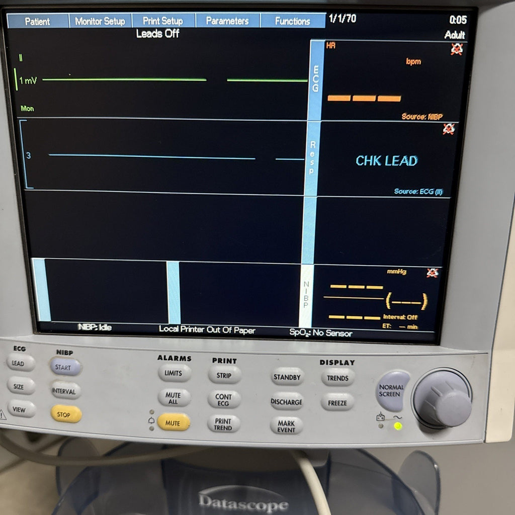 Datascope Passport 2 - ECG, Masimo SP02, NIBP, Color Screen, Printer