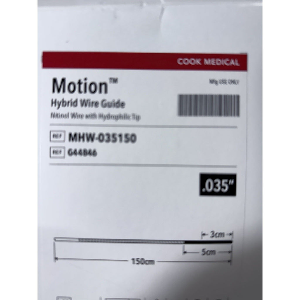 Manta Hybrid Wire GuideNitinol Wire with Hydrophilic Tip, MHW-035150 G44846
