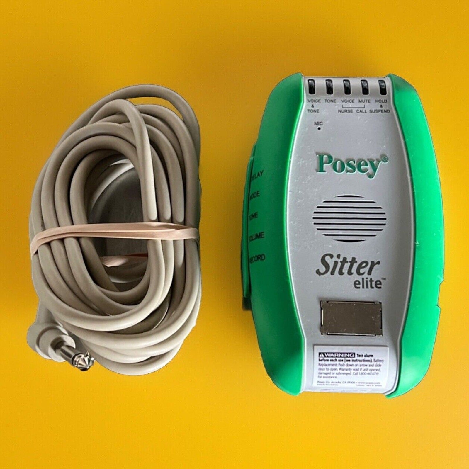 Posey Sitter Elite 8345 Patient Fall Monitor Alarm, With Cable. *Tested