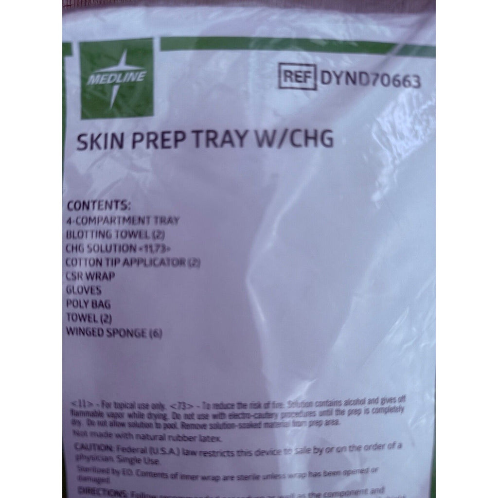 Medline SKIN PREP TRAY W/CHG DYND70663