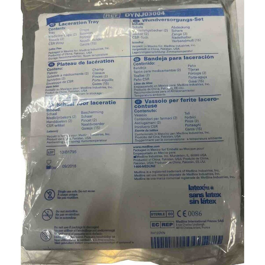 Medline DYNJ03004 - TRAY, LACERATION, NO NEEDLE OR SYRINGE, 3 PACK