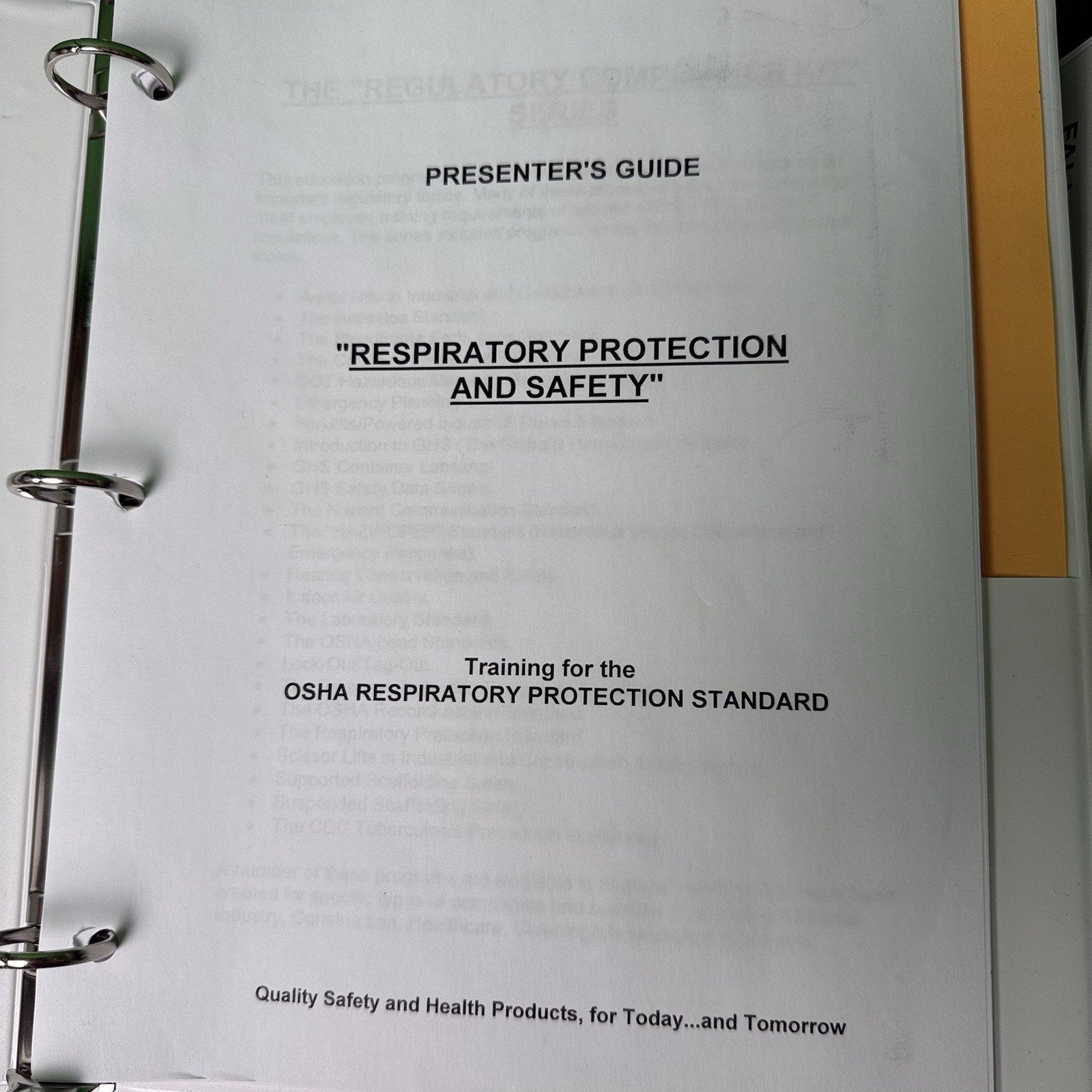 MARCOM M0002750EO Respiratory Protection and Safety Compliance Manual
