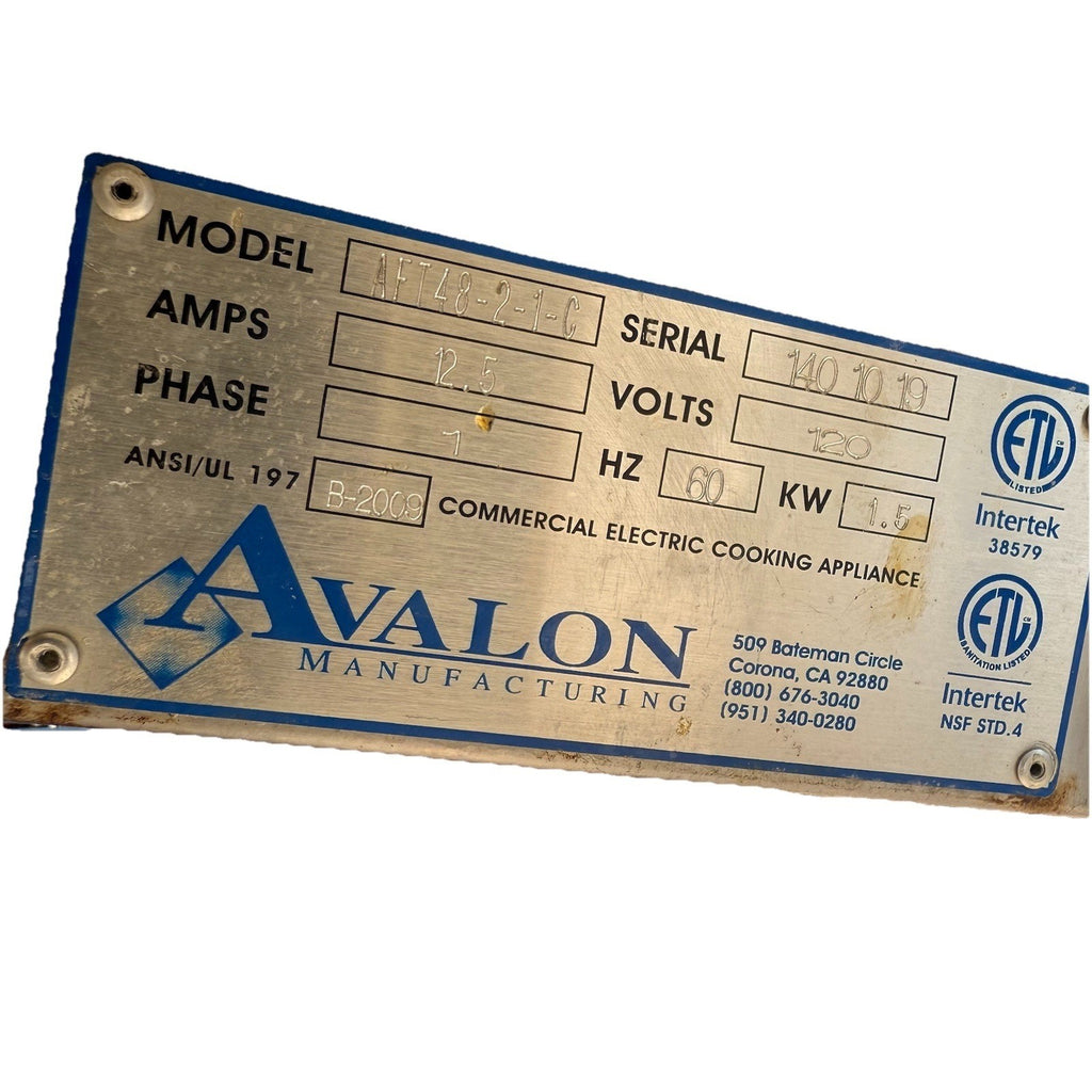 Avalon Donut Bakery Finishing Table AFT-48-2-1-C 48"