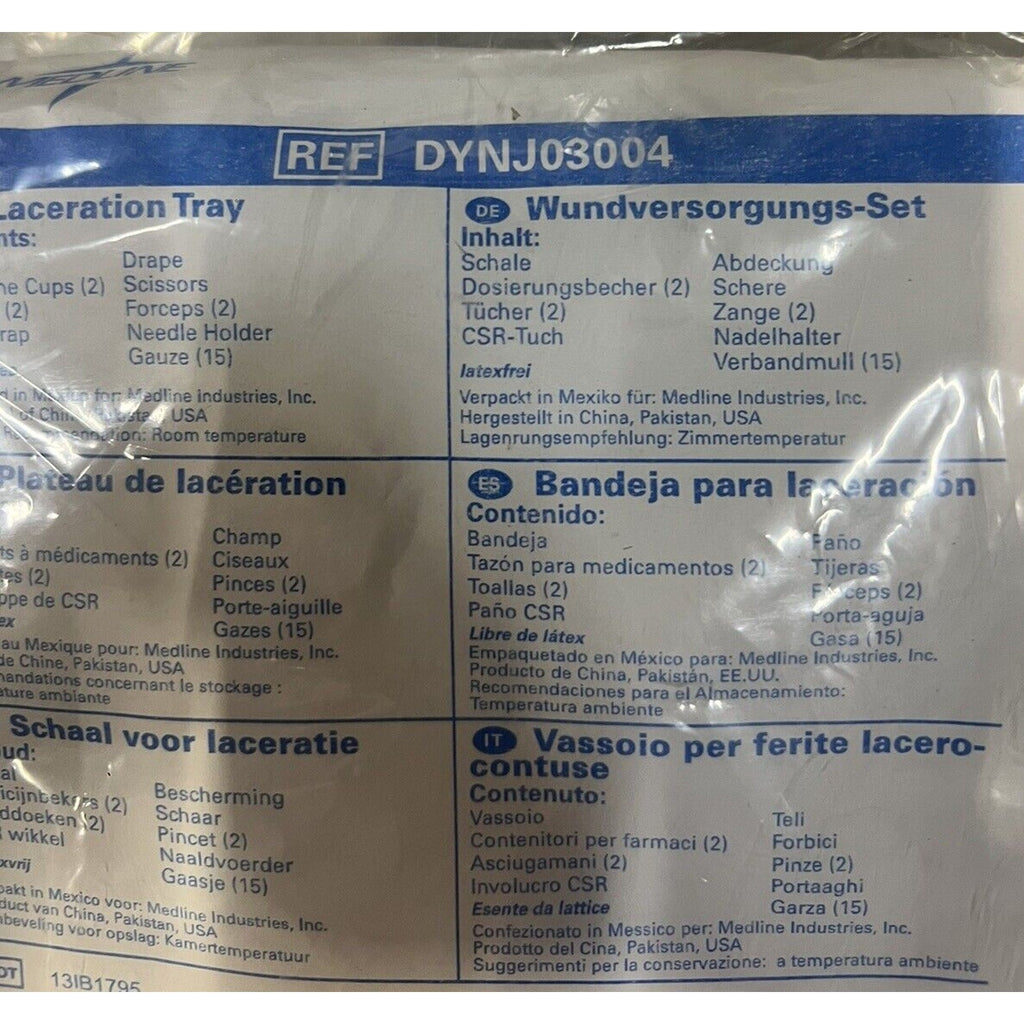Medline DYNJ03004 - TRAY, LACERATION, NO NEEDLE OR SYRINGE, 3 PACK