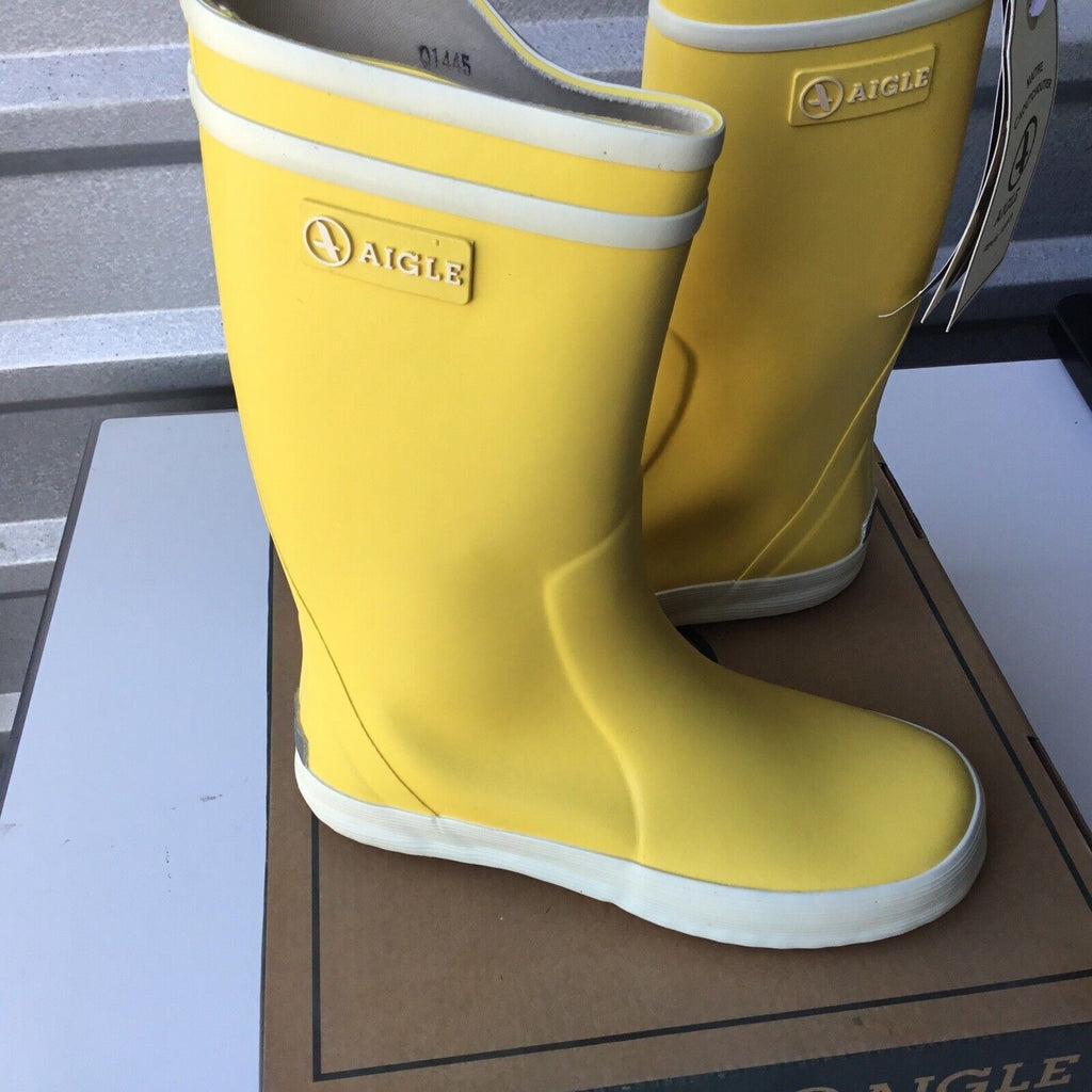 Aigle Lolly Pop Yellow Jaune Blank US Size 13
