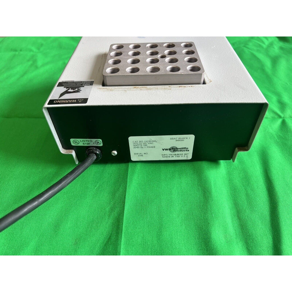 VWR Scientific Standard Heat Block 1 Cat. No. 13259-030 1949030. TESTED