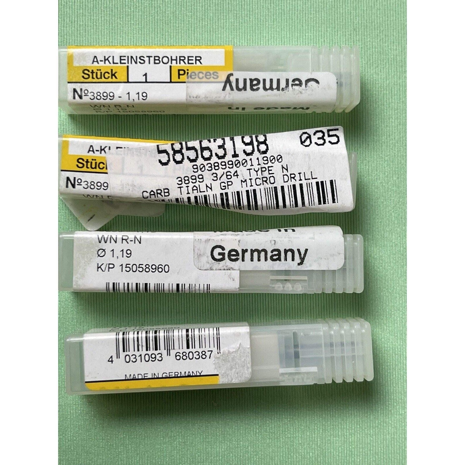 Guhring 3899-1510 A-Kleinstbohrer 1.51mm 2Pcs - New