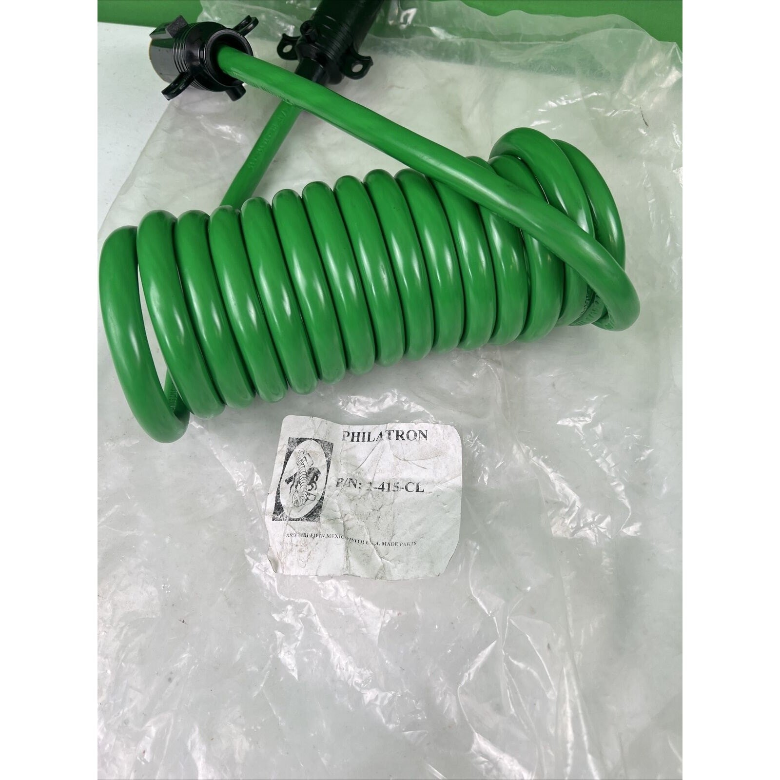 15' Philatron 7-Way Electrical Stallion Coiled RV Trailer Hookup Cables 2615CL