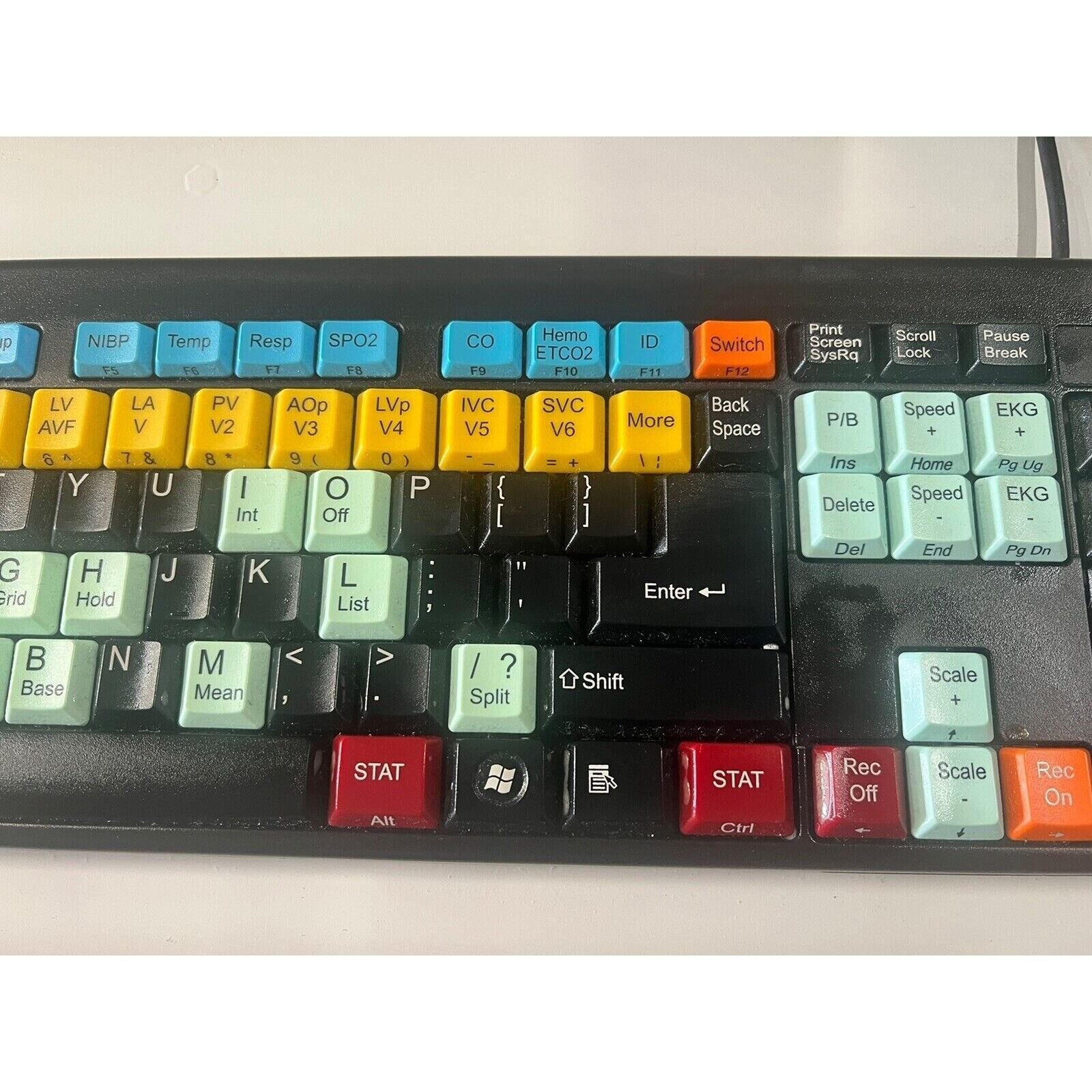 KeyTronic KT400U5-PHI Color-Coded Workstation Keyboard (3939). Seal Shield