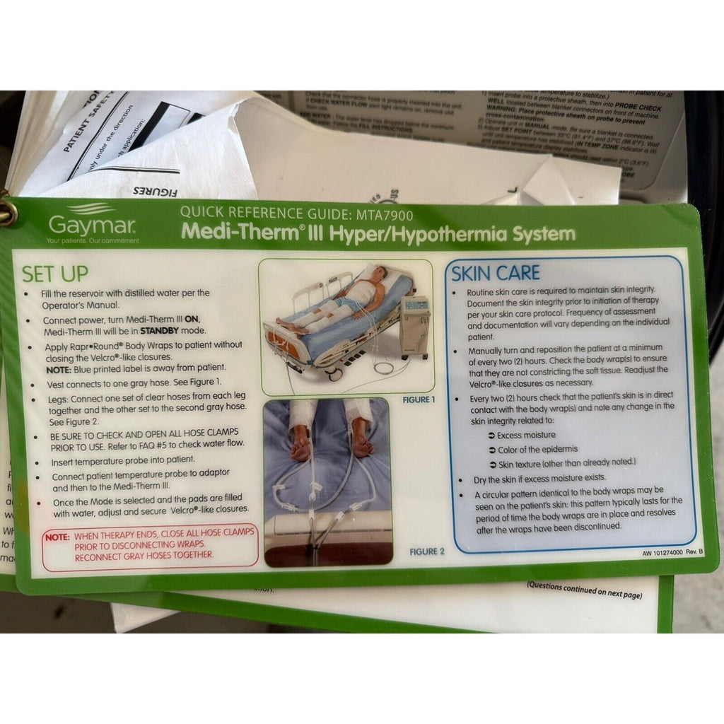 Gaymar Medi-Therm III MTA5900 Warming Unit With Instructions & Quick reference