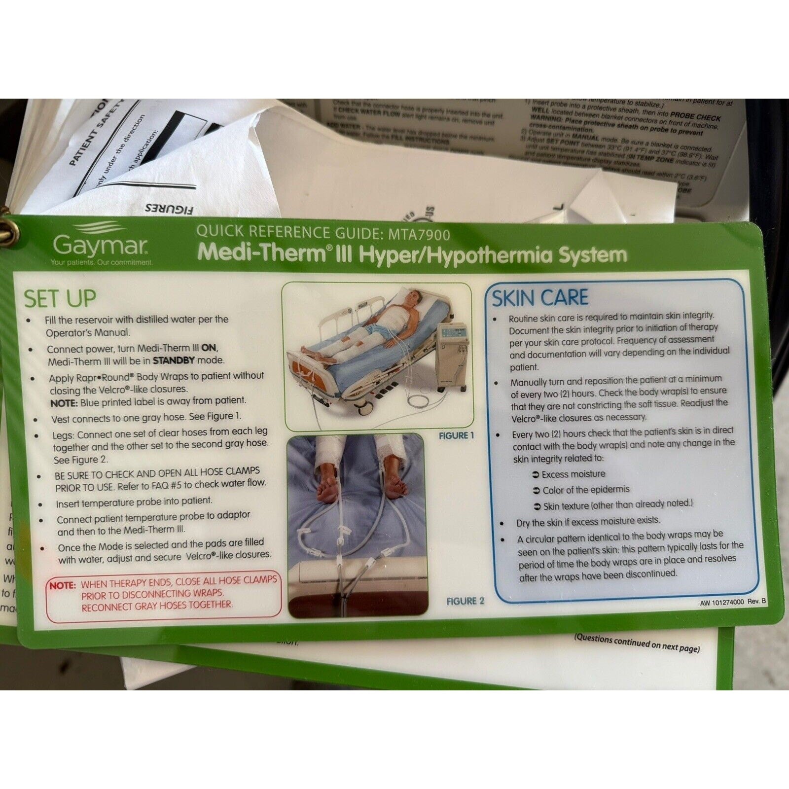 Gaymar Medi-Therm III MTA5900 Warming Unit With Instructions & Quick reference