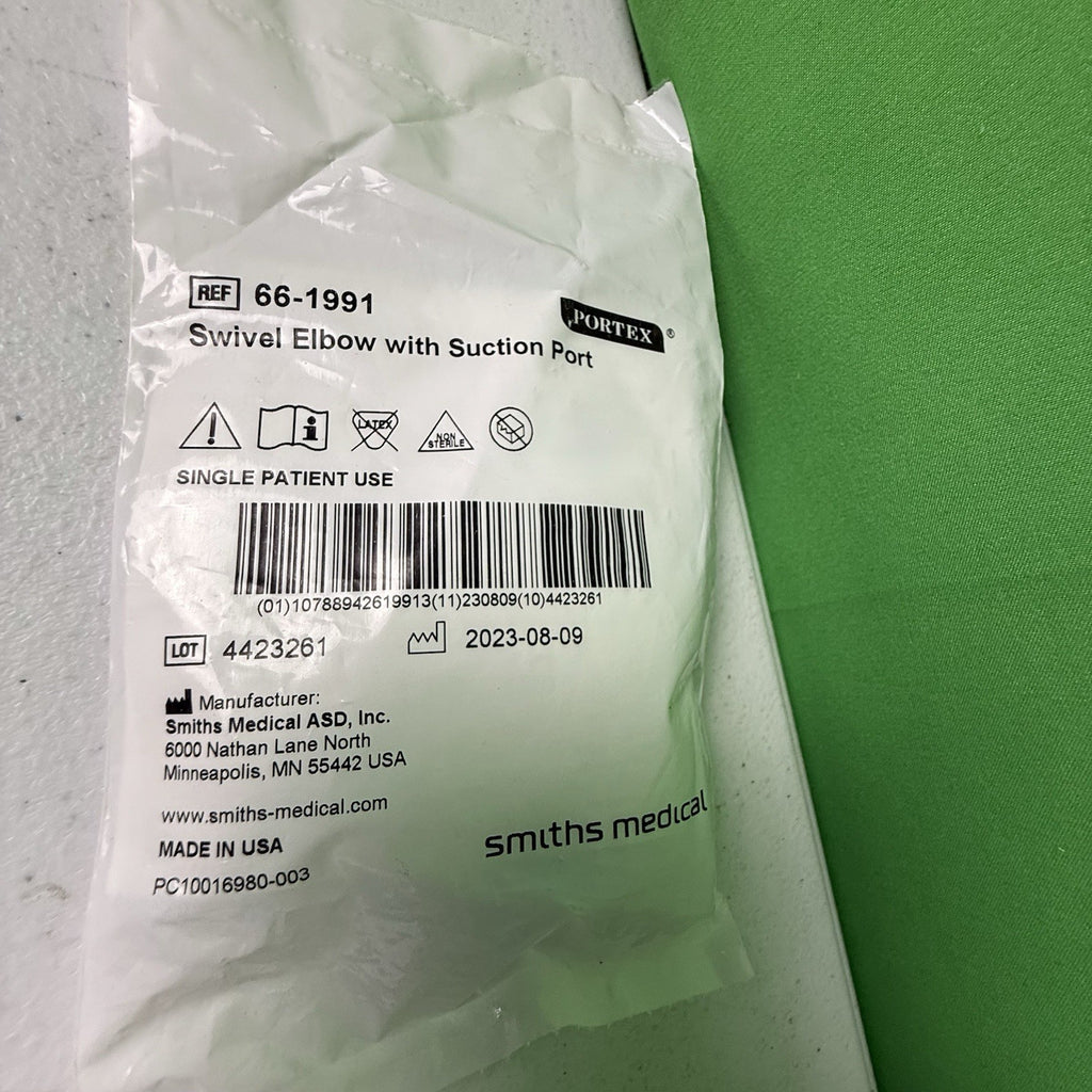 Smiths medical Swivel Elbow with Suction Port 66-1991