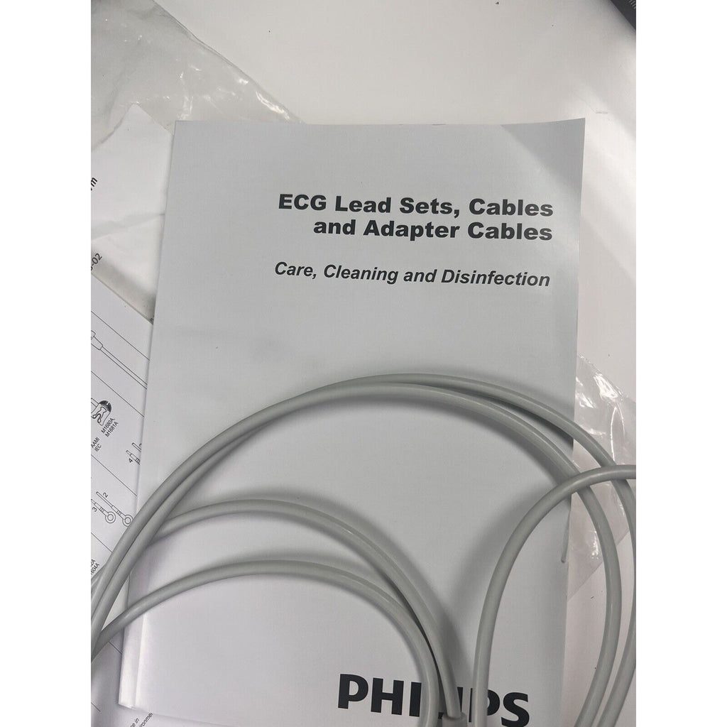 Philips M1668A CBL 5 Lead ECG Trunk, AAMI/IEC 2.7m, 989803145061, New unused