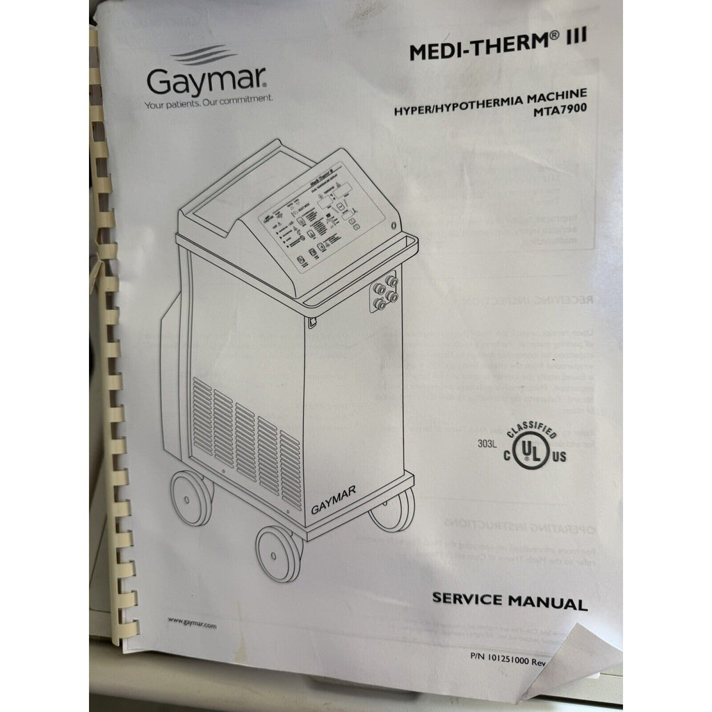 Gaymar Medi-Therm III MTA5900 Warming Unit With Instructions & Quick reference