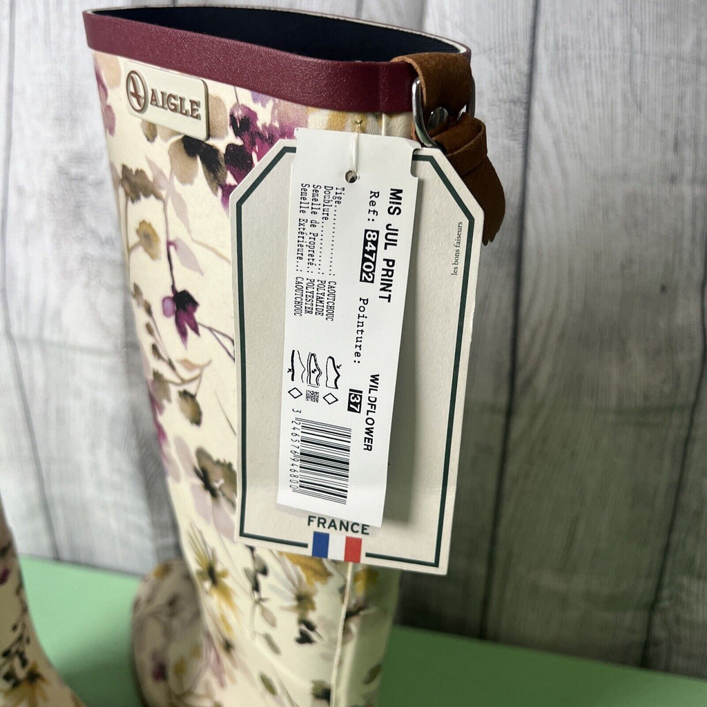 Aigle Miss Juliette Rubber Boots, Wildflower Print, RARE Version. Size 5.5 #2608