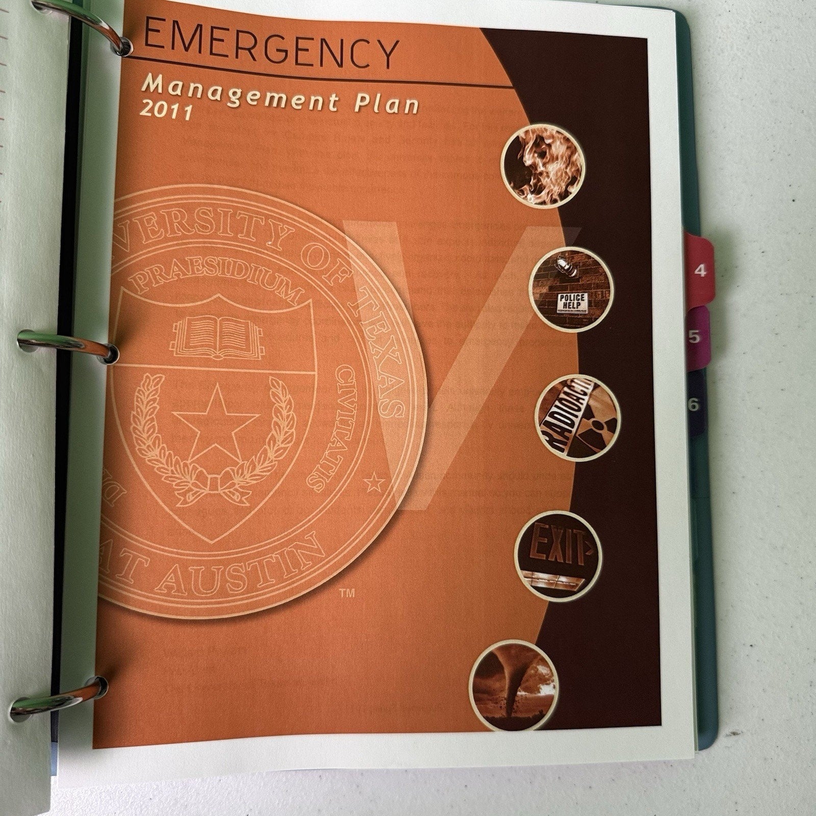 College Facilities Services Emergency Management Plan, Sample