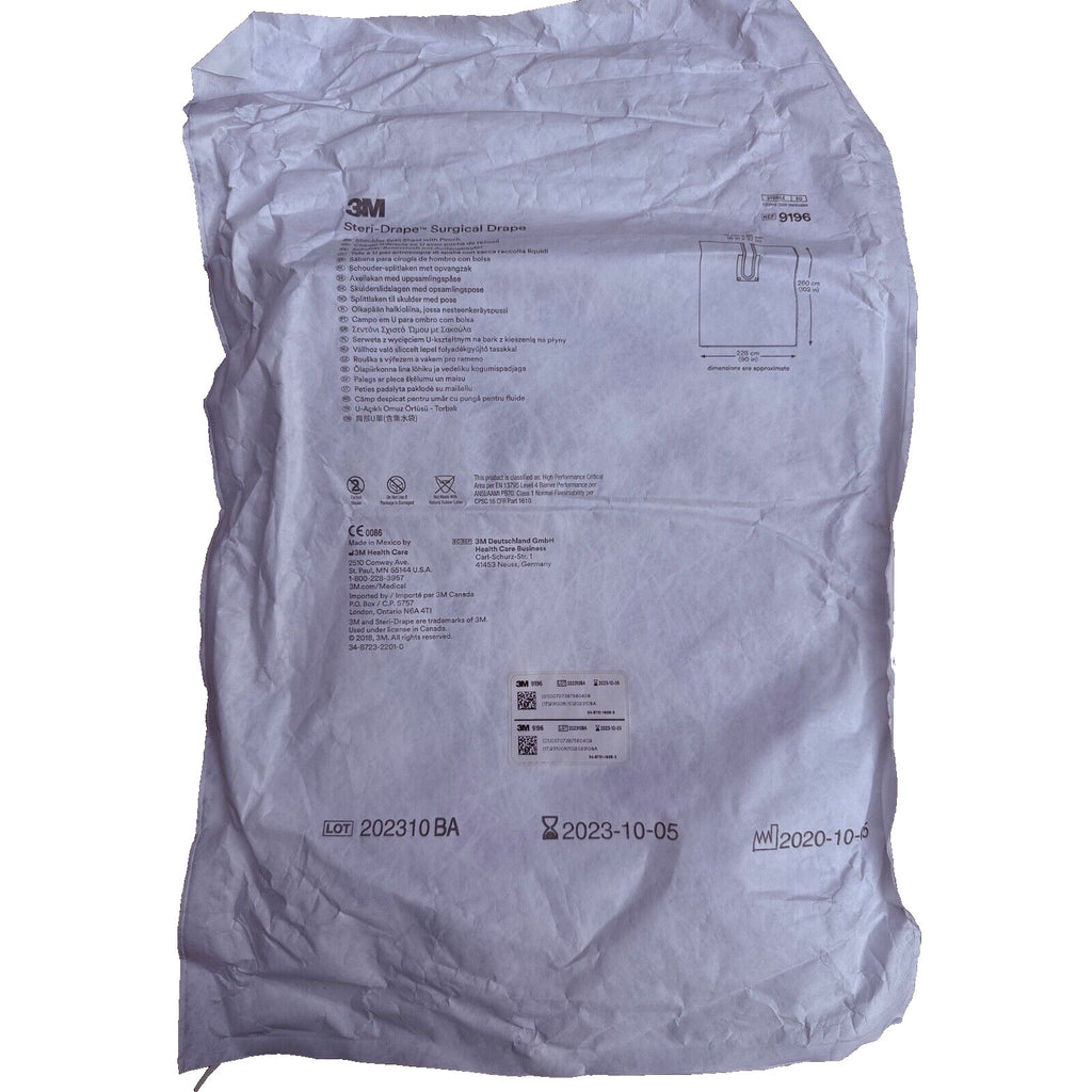 3M Steri-Drape Surgical Drape Shoulder Split Sheet w/Pouch 9196, Expired 10/2023