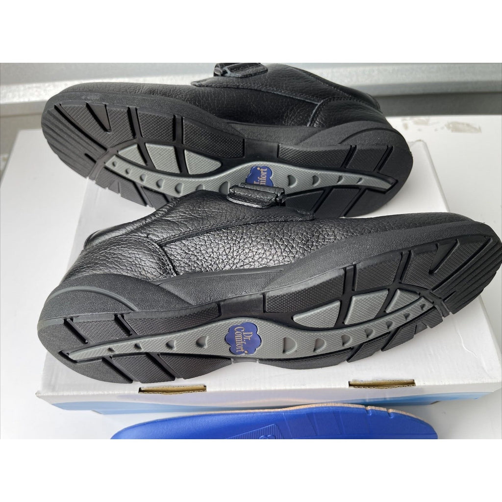 Dr Comfort Diabetic Shoes William Black Leather Casual 6310 Men's Size 10.5 M