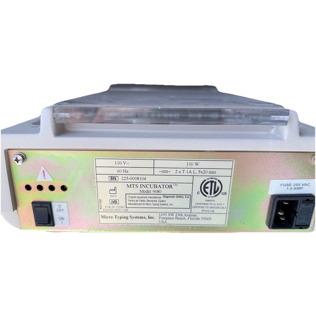 MTS Incubator Ortho-Clinical Diagnostics DG-225