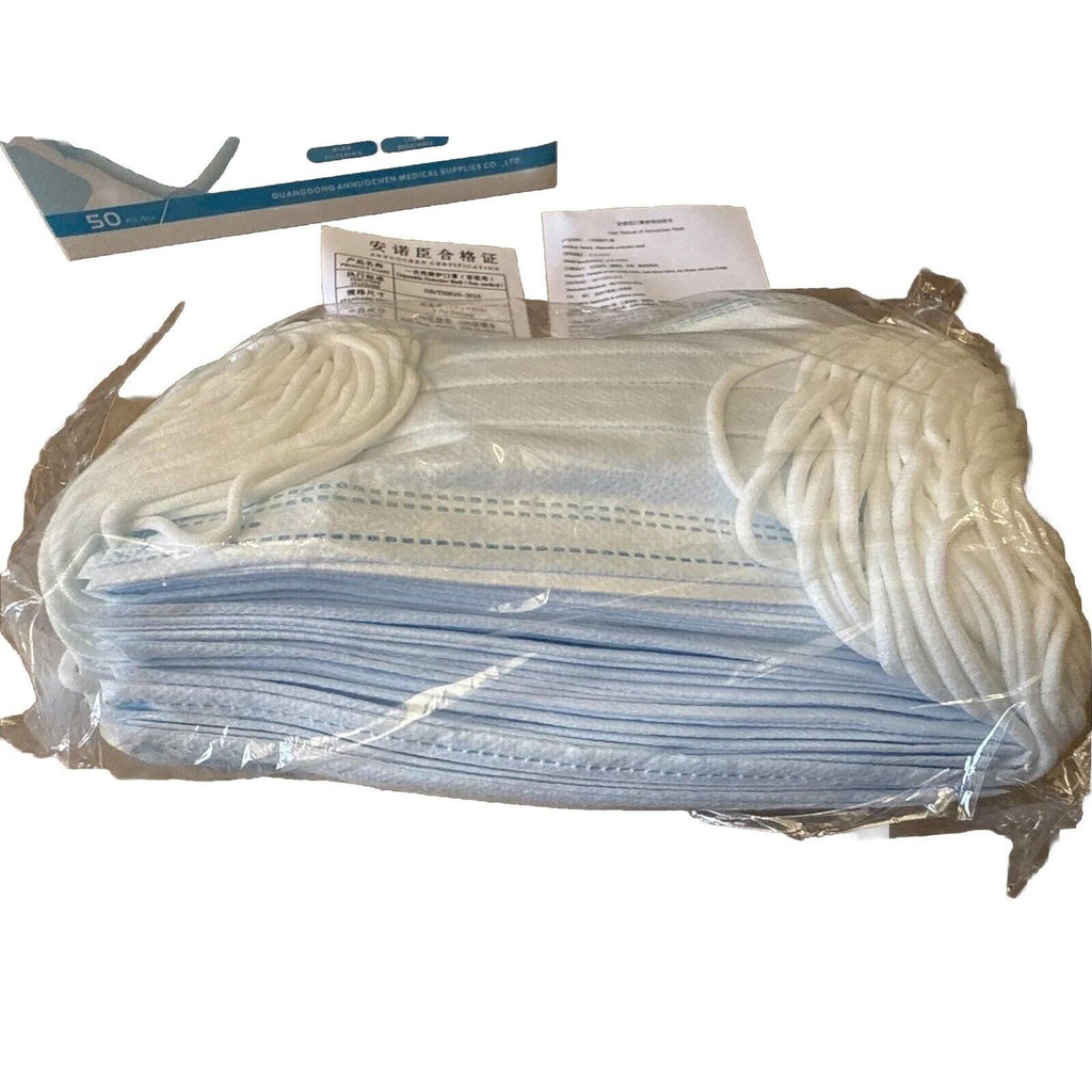 50 PCS 3- Ply Disposable Face Mask Protective Ear Loop Non Medical Mouth Cover