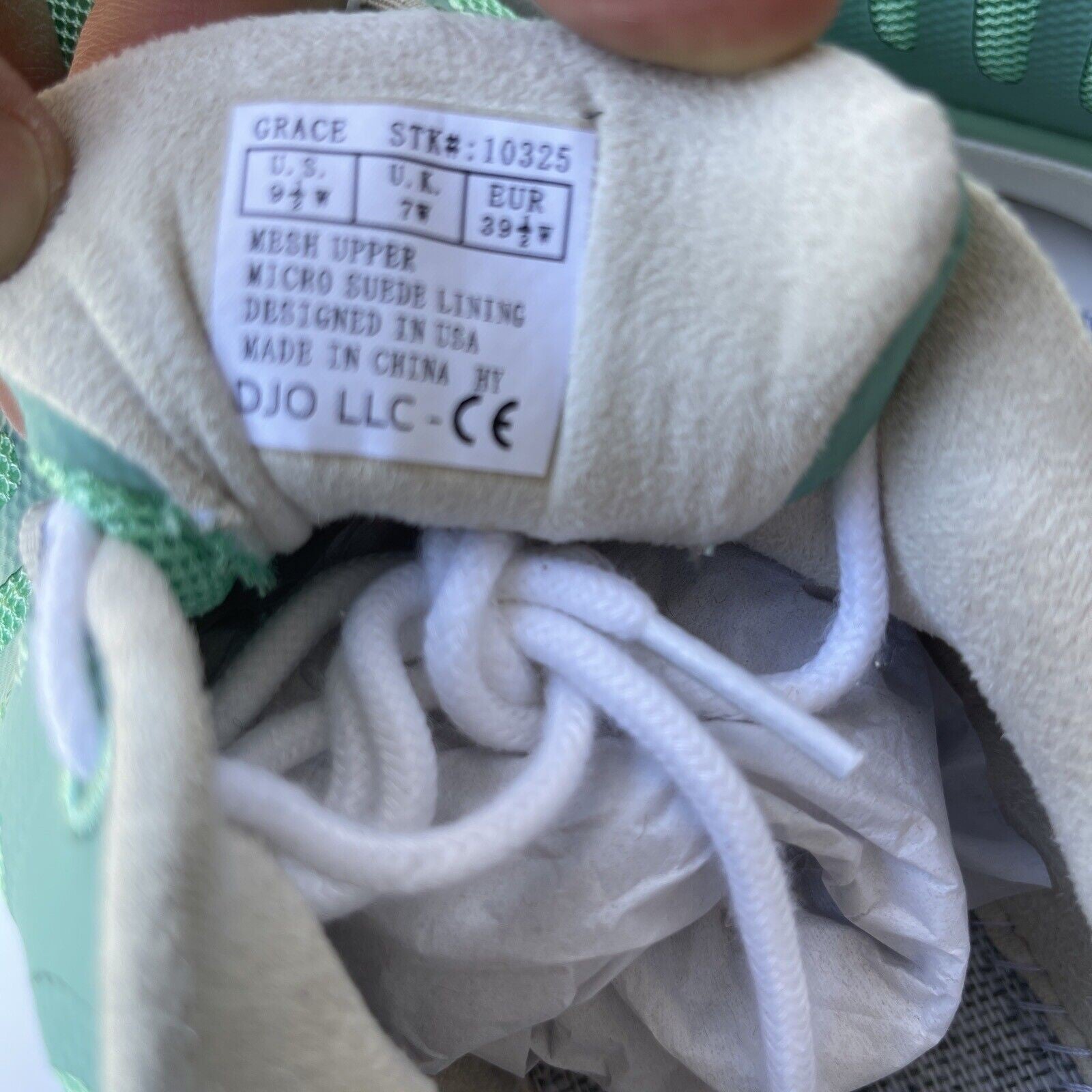 Dr Comfort Grace Green White Therapeutic Diabetic Orthopedic Women's Shoes 9.5 W