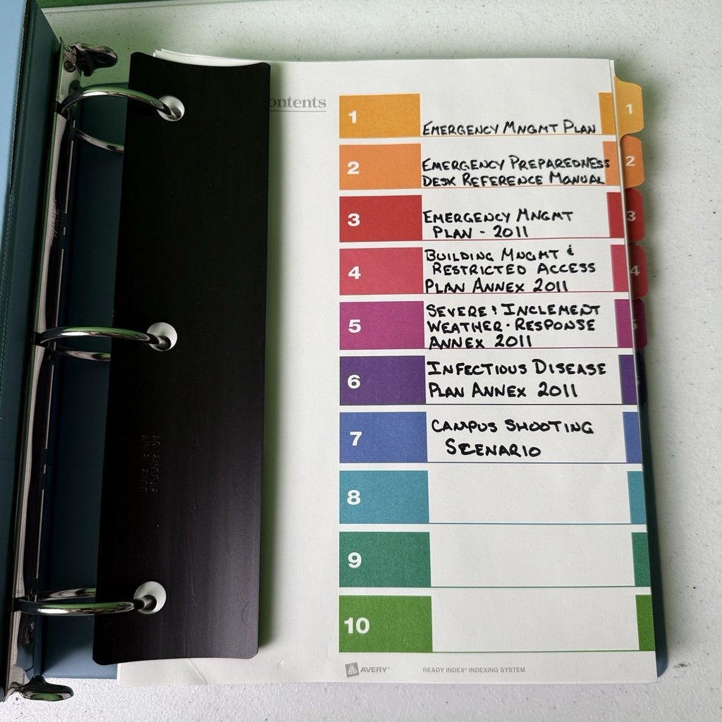 College Facilities Services Emergency Management Plan, Sample