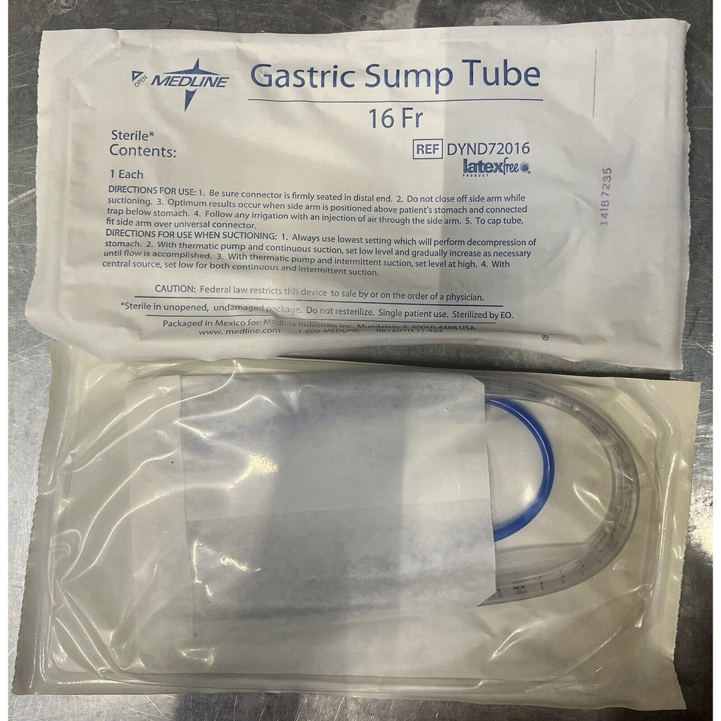 LOT OF 10 NEW MEDOVATIONS Gastric Sump Tube w/X-Ray Opaque Stripe #1217-18 18FR